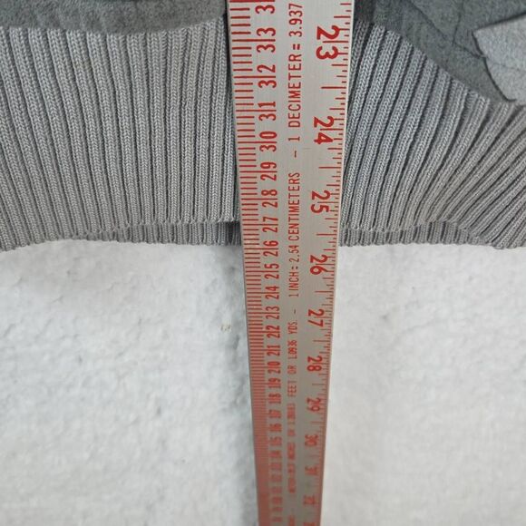 St. Croix Knits Men's Micro Suede Ribbed Trim Pullover Sweater Gray XL - Picture 5 of 6